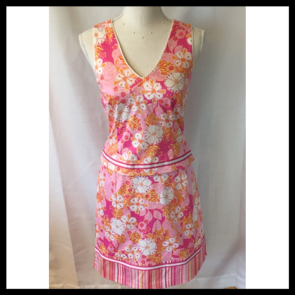 Island Republic Pink & Orange Floral Dress Lily